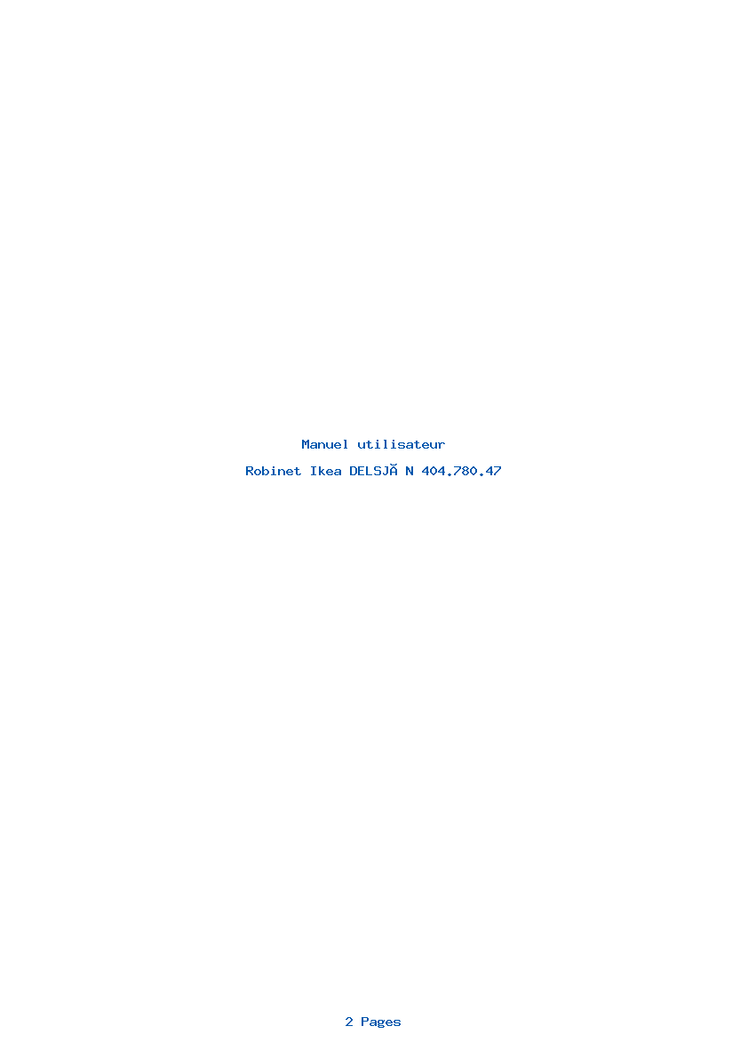 Image de la première page du manuel de l'appareil DELSJÖN 404.780.47