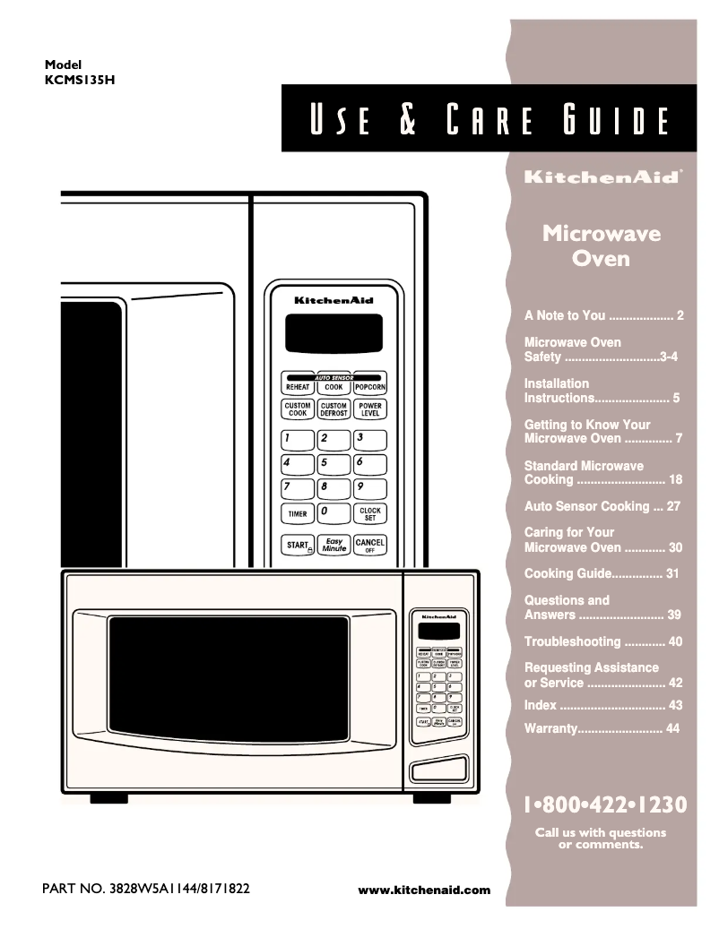 Page 1 de la notice Manuel utilisateur KitchenAid KCMS135HBL0