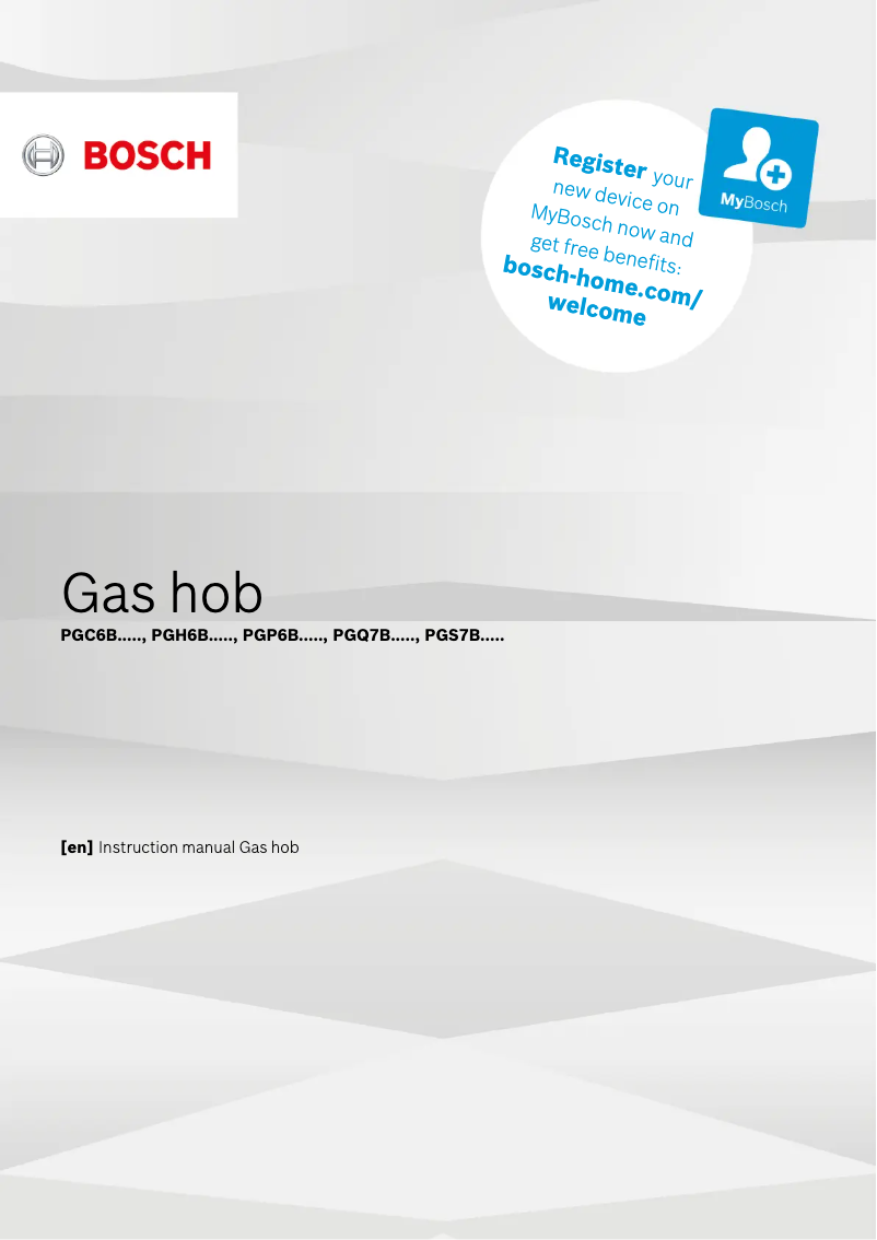 Page 1 of the manual User Manual Bosch PGP6B6B60
