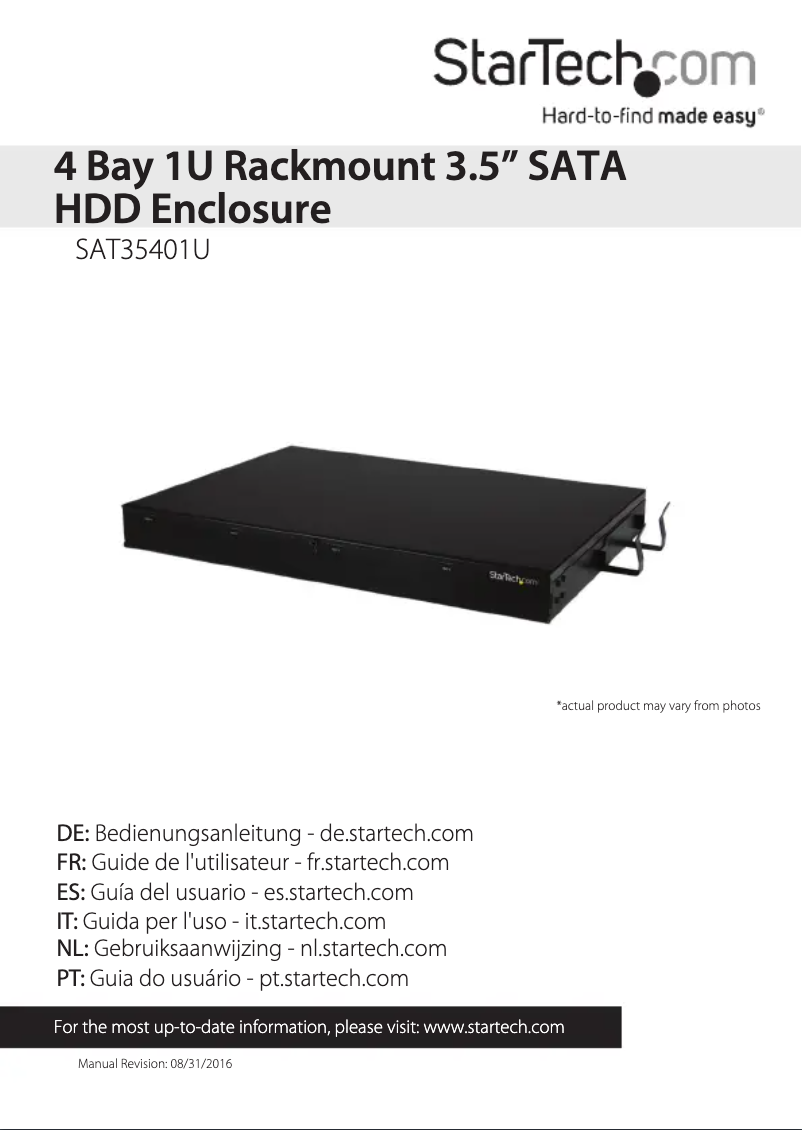 Page 1 of the manual User Manual StarTech.com SAT35401U