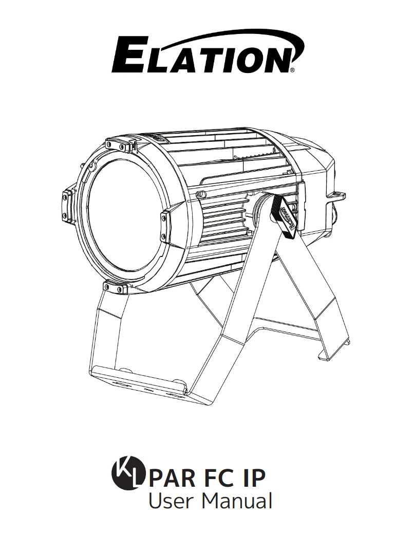 Page 1 de la notice Manuel utilisateur Elation KL Par FC