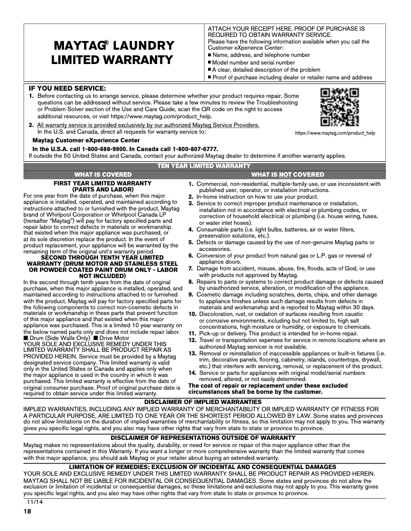 Page 1 de la notice Mode d'emploi Maytag MGD3500F