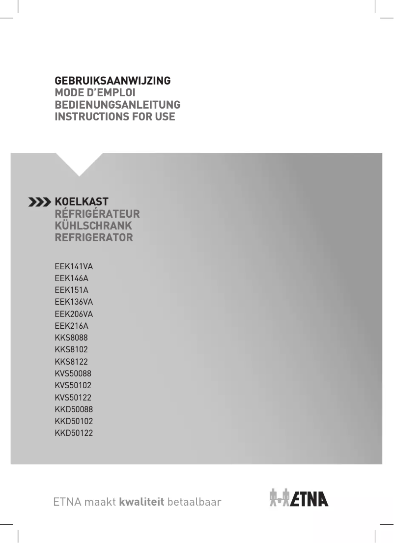 Página 1 del manual Manual de usuario Etna KKS8122