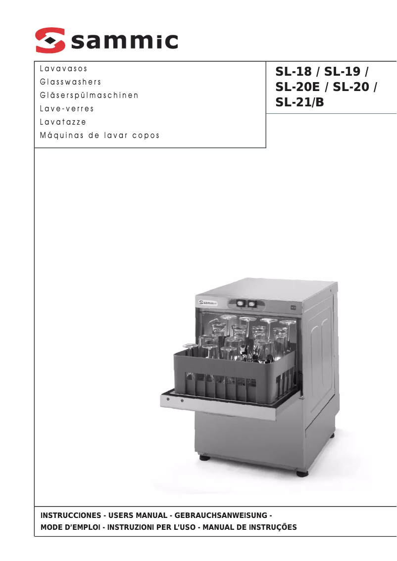 Page 1 de la notice Manuel utilisateur Sammic SL-20E