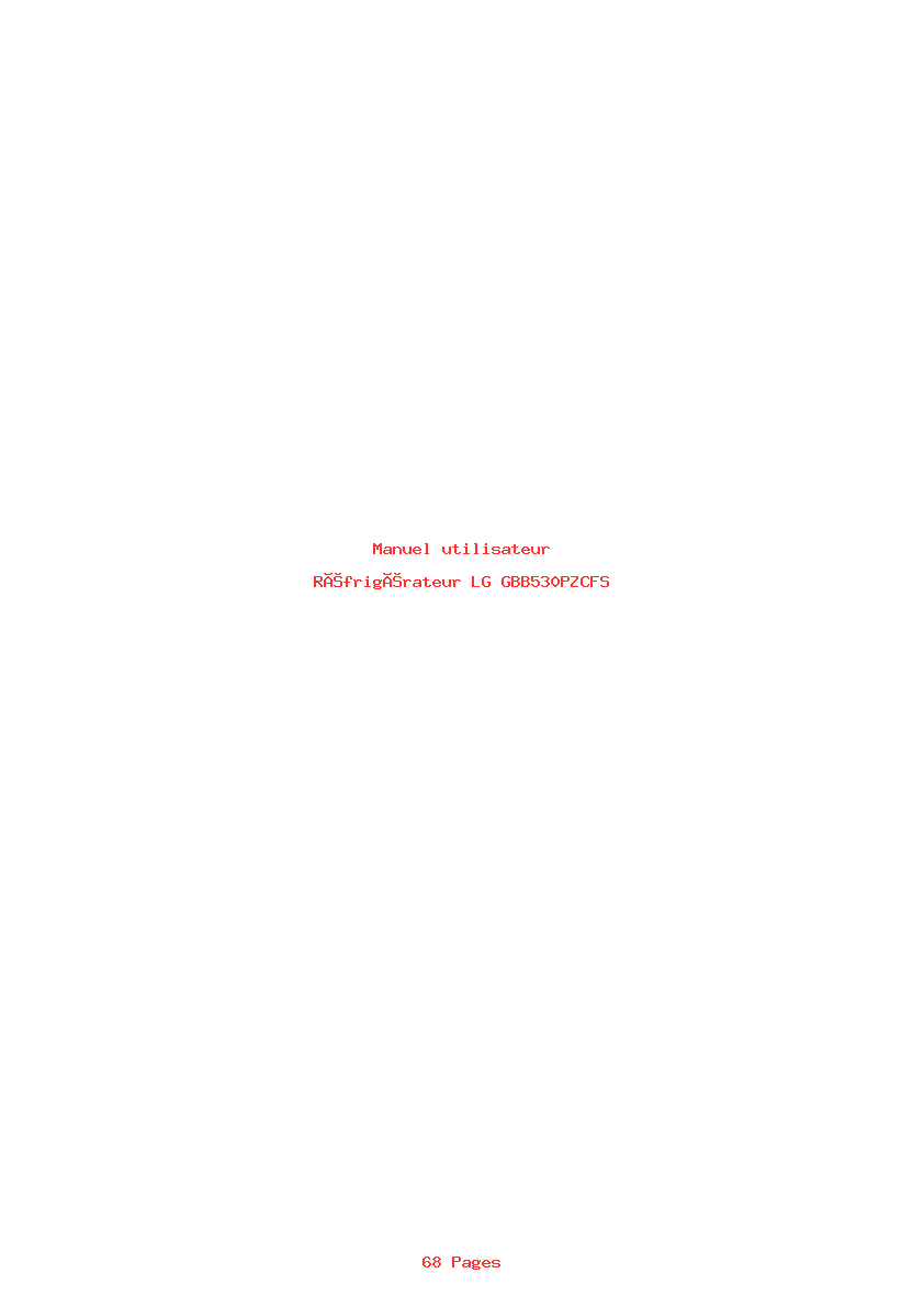 Page 1 de la notice Manuel utilisateur LG GBB530PZCFS