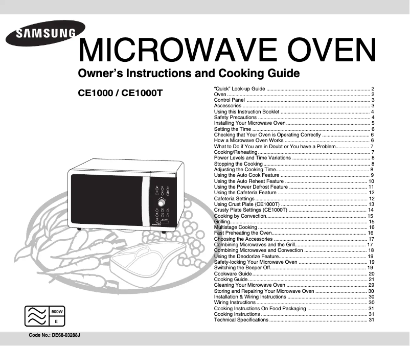 Page 1 de la notice Manuel utilisateur Samsung CE1
