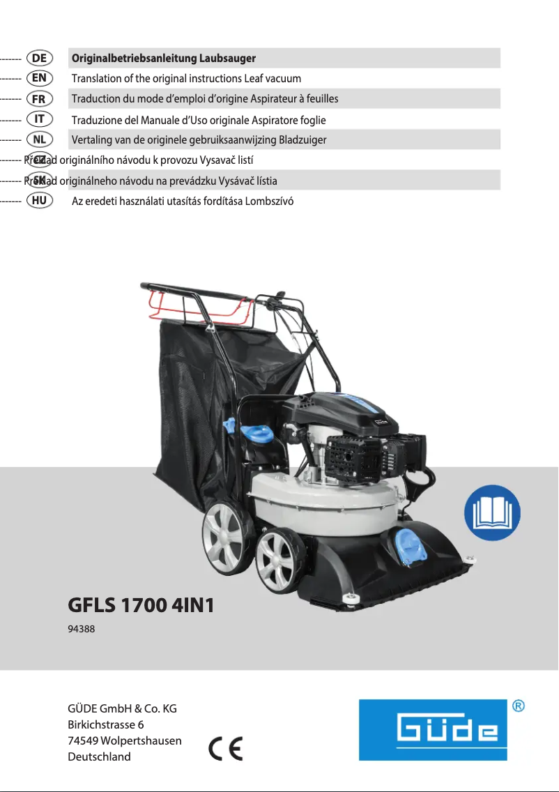 Page 1 de la notice Manuel utilisateur Güde GFLS 1700 4in1