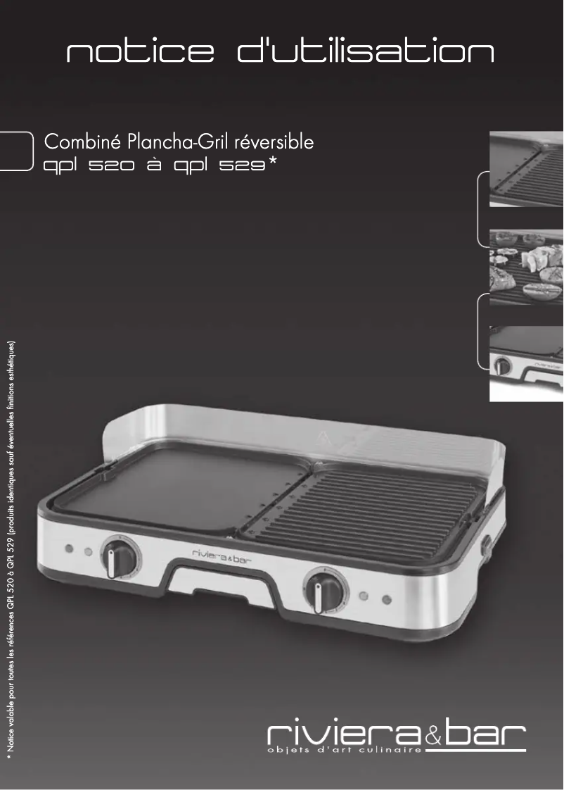 Page 1 de la notice Manuel utilisateur Riviera & Bar QPL525