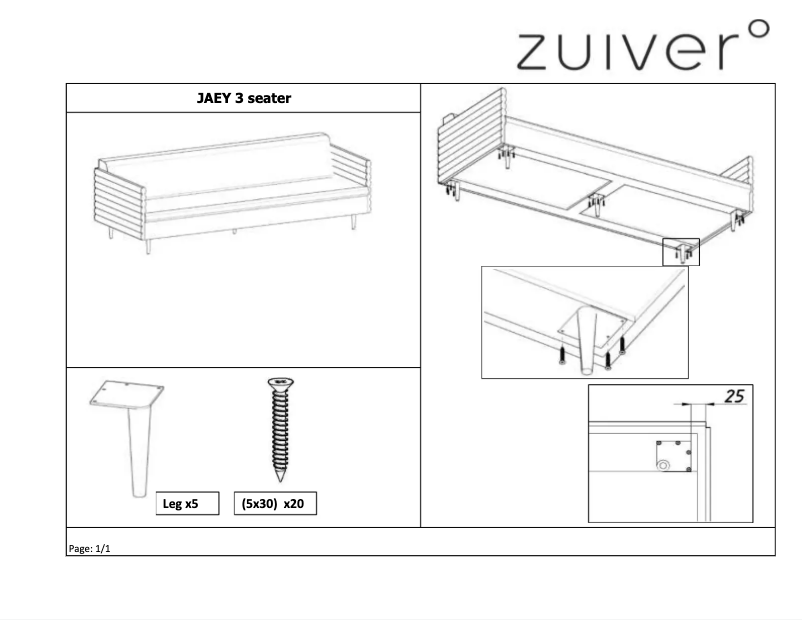 Página 1 del manual Manual de usuario Zuiver Jaey
