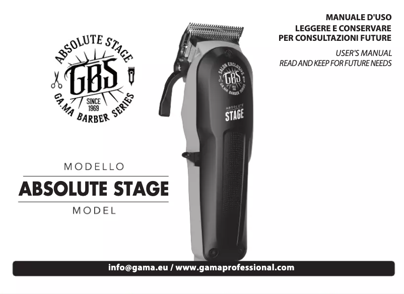 Page 1 de la notice Manuel utilisateur GA.MA GBS Absolute Stage