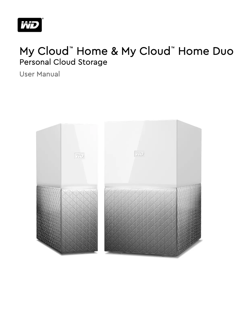 Página 1 del manual Manual de usuario Western Digital My Cloud Home Duo WDBMUT0080JWT