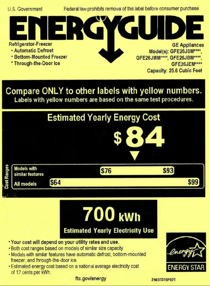 Image de la première page du manuel de l'appareil GFE26JSMSS