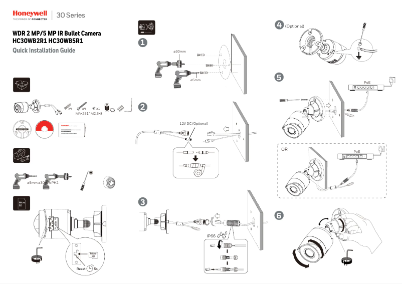 Page 1 de la notice Manuel utilisateur Honeywell HC30WB5R1