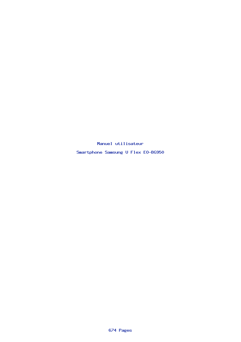 Page 1 de la notice Manuel utilisateur Samsung U Flex EO-BG950