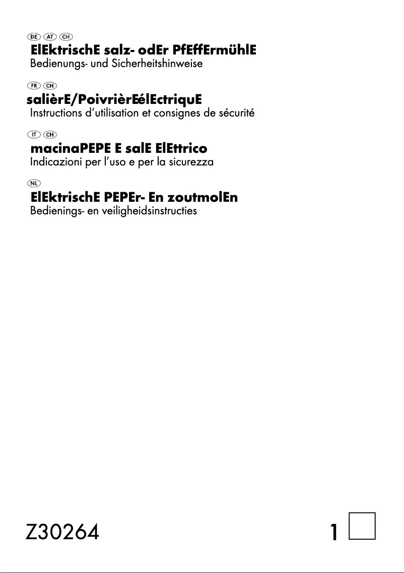 Page 1 de la notice Manuel utilisateur Ernesto Z30264