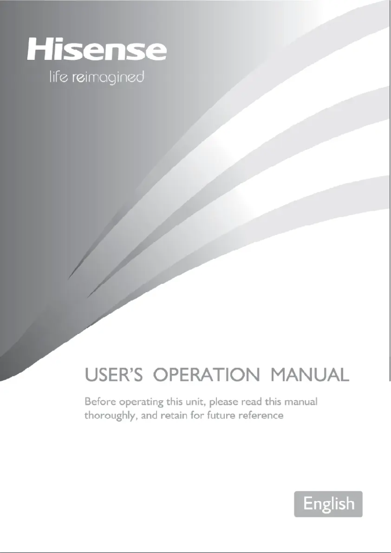 Page 1 of the manual User Manual Hisense FV206D4AW1