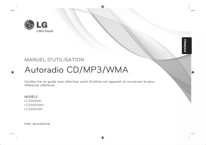 Page 1 de la notice Manuel utilisateur LG LCS500UNH