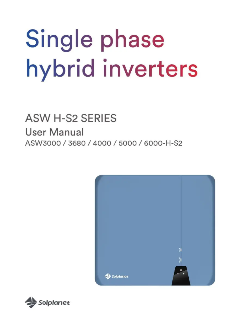 Página 1 del manual Manual de usuario Solplanet ASW6000H-S2