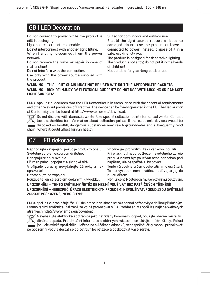 Page 1 de la notice Manuel utilisateur Emos DCFC15