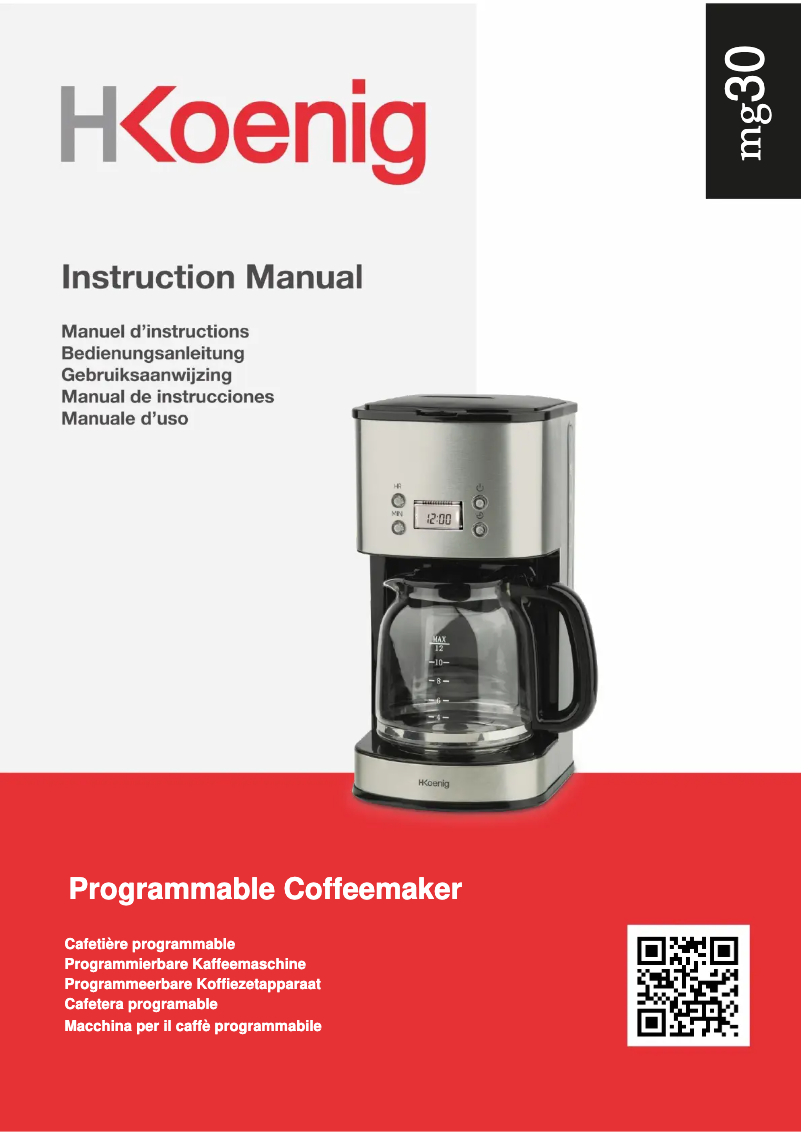 Page 1 de la notice Manuel utilisateur H.Koenig MG30