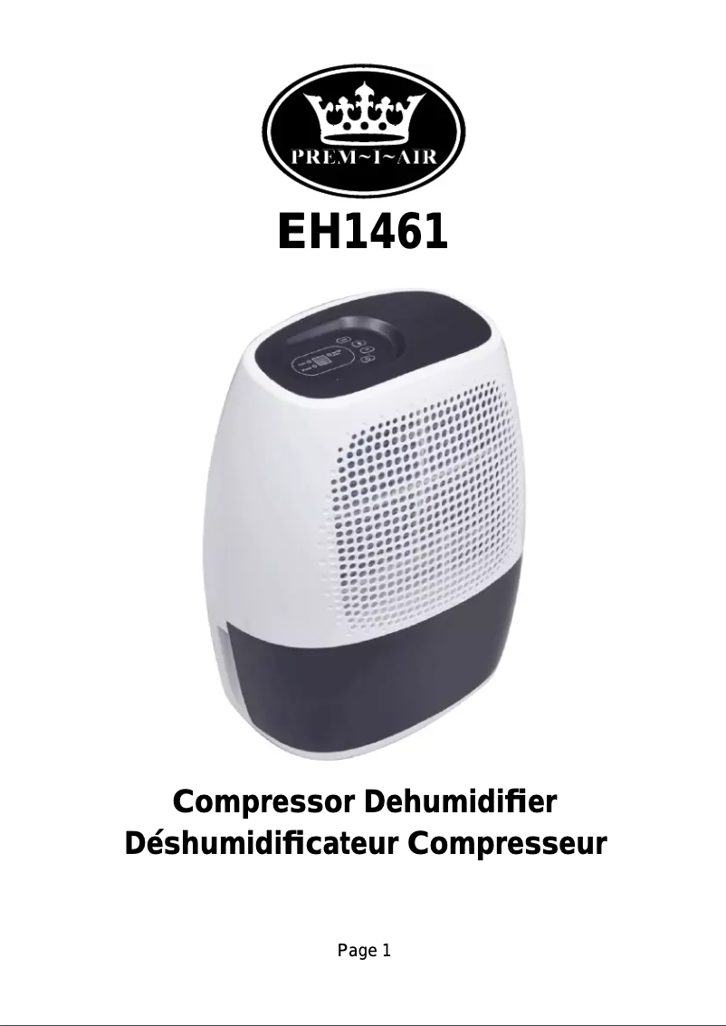 Página 1 del manual Manual de usuario Prem-I-Air EH1461