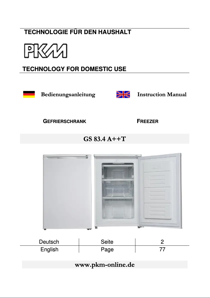 Página 1 del manual Manual de usuario PKM GS83.4A++T