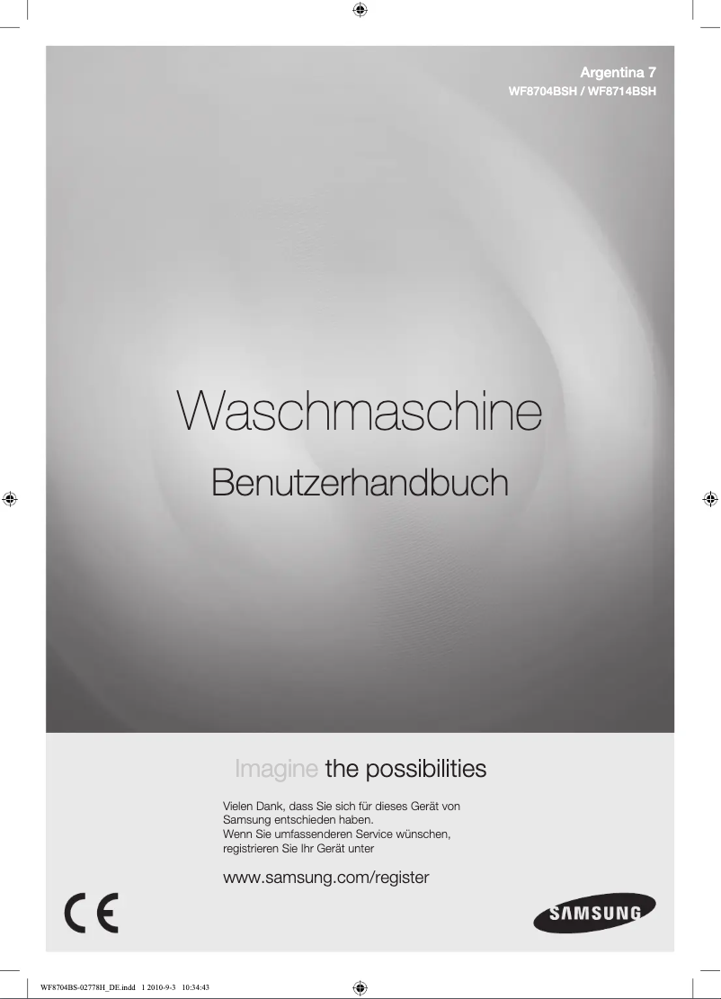 Página 1 del manual Manual de usuario Samsung WF-8714