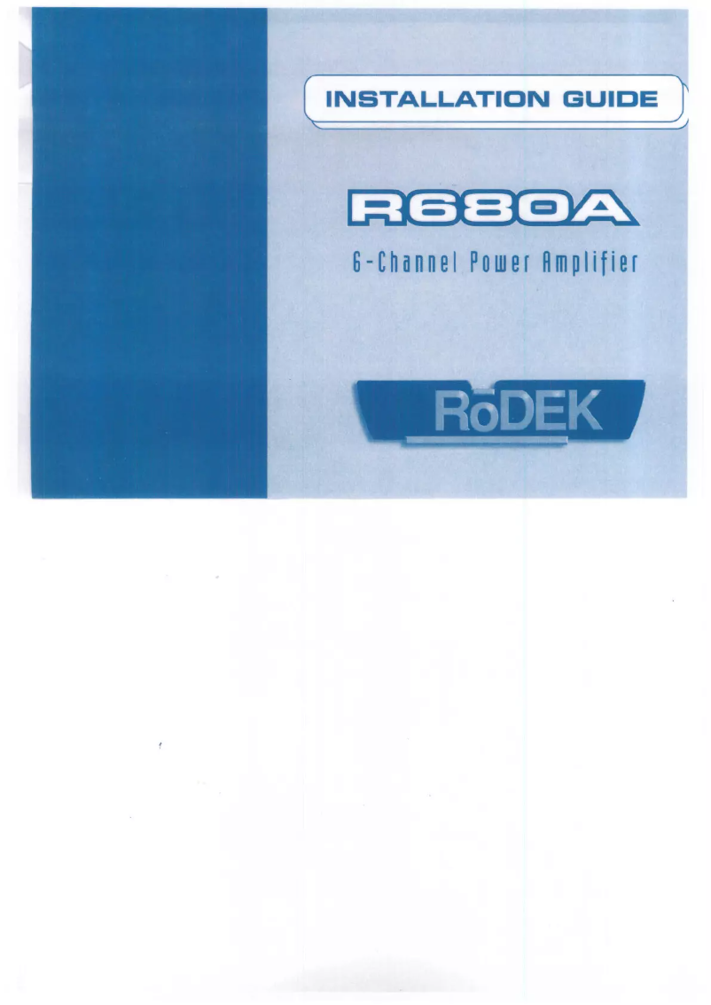 Página 1 del manual Manual de usuario Rodek R680A
