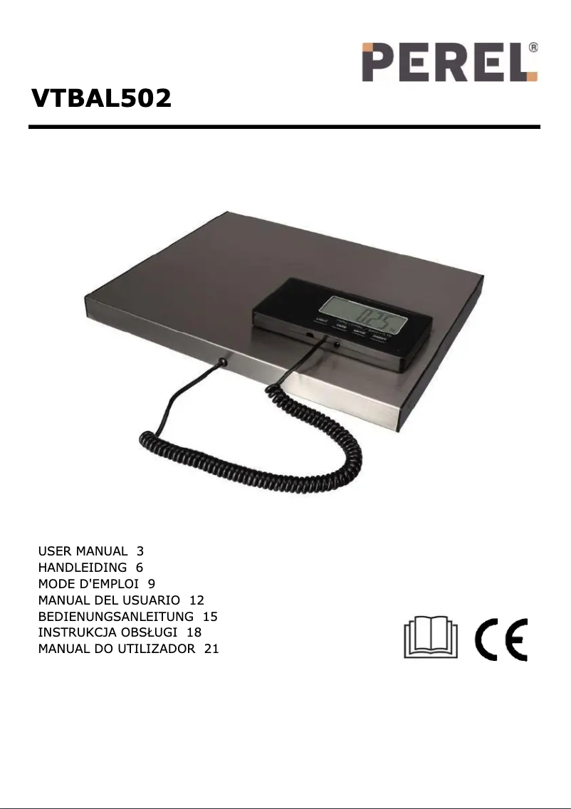 Page 1 of the manual User Manual Perel VTBAL502