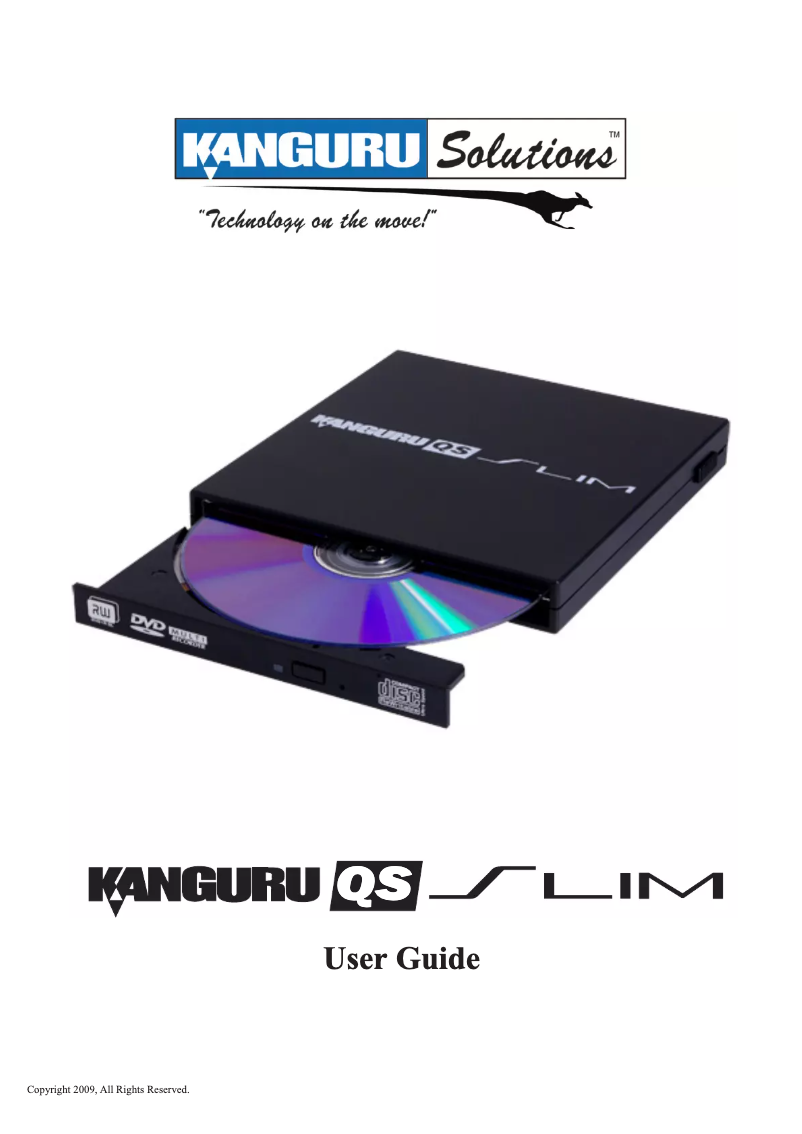 Page 1 of the manual User Manual Kanguru QS Slim