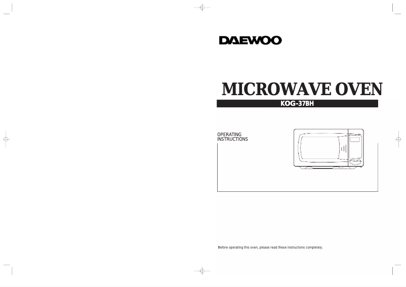 Page 1 de la notice Manuel utilisateur Daewoo KOG-37D7BLG