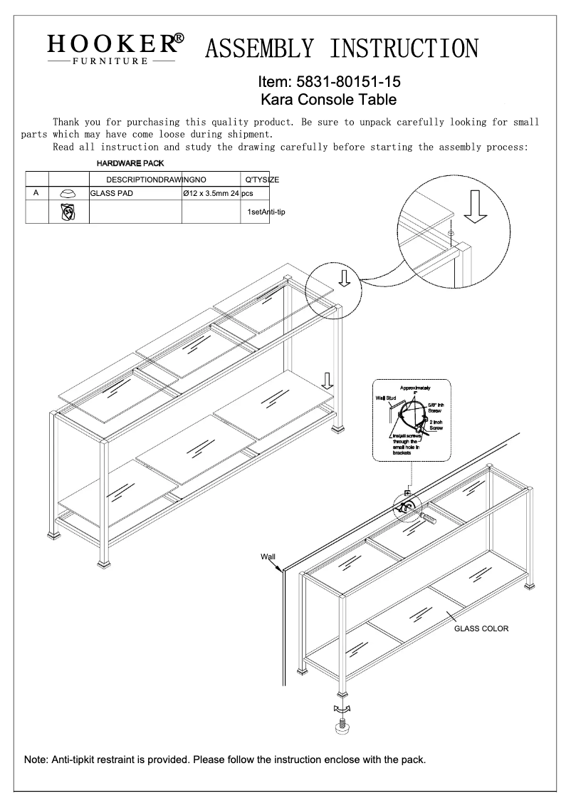 Page 1 de la notice Manuel utilisateur Hooker 5831-80151-15