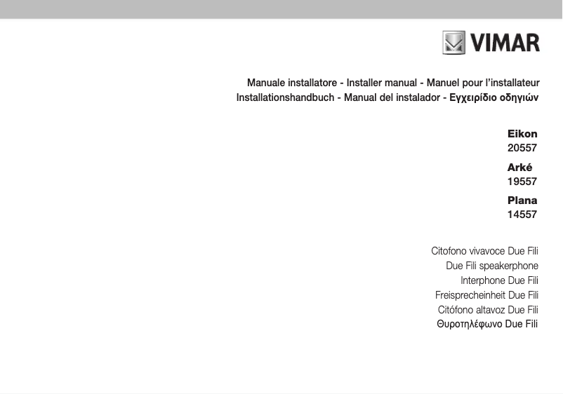 Página 1 del manual Manual de usuario Vimar 14557