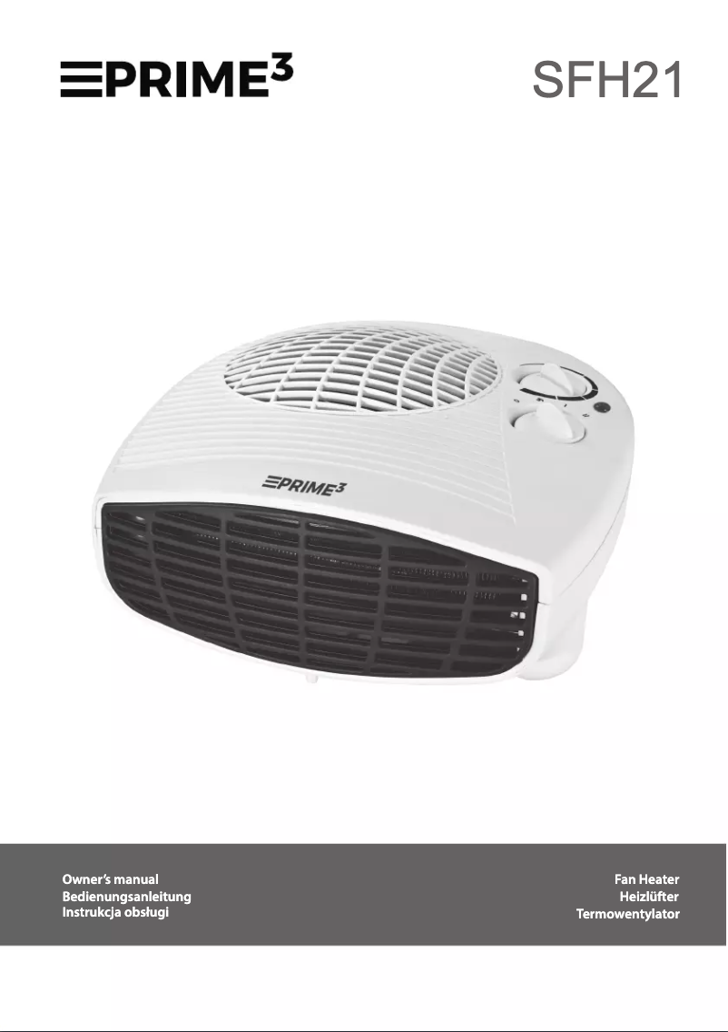 Page 1 de la notice Manuel utilisateur PRIME3 SFH21