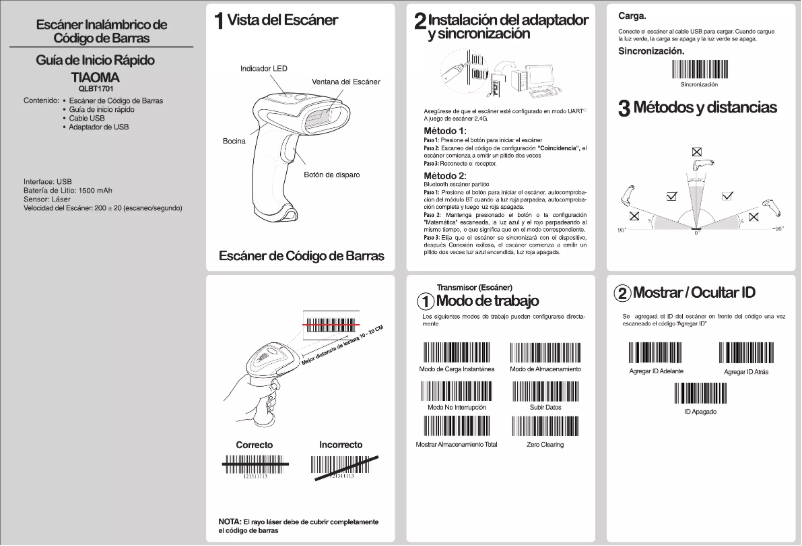 Page 1 de la notice Manuel utilisateur Qian QLBT1701