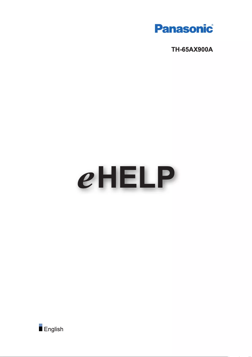 Page 1 de la notice Manuel utilisateur Panasonic TH-65AX900A