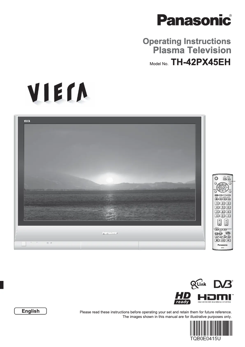 Page 1 of the manual User Manual Panasonic Viera TH-42PX45EH