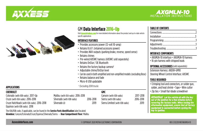 Page 1 de la notice Manuel utilisateur AXESS AXGMLN-10