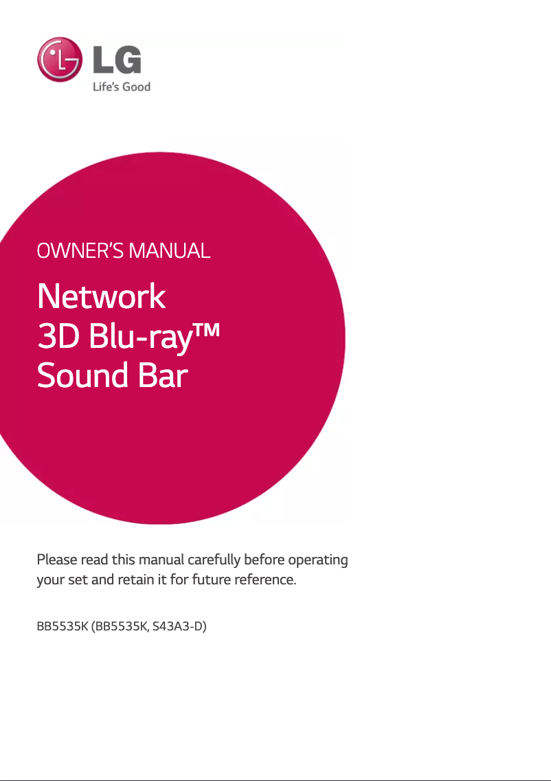 Página 1 del manual Manual de usuario LG BB5535K