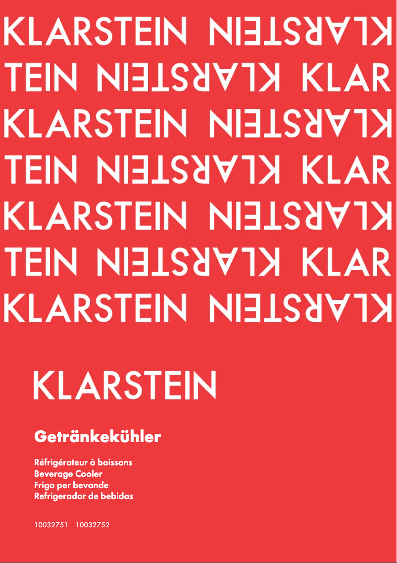 Page 1 de la notice Manuel utilisateur Klarstein 10032752