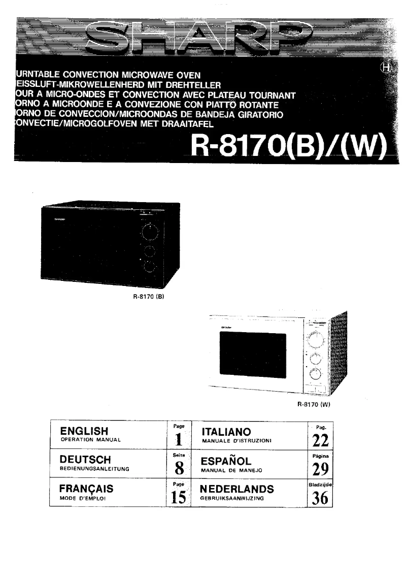 Página 1 del manual Manual de usuario Sharp R8170