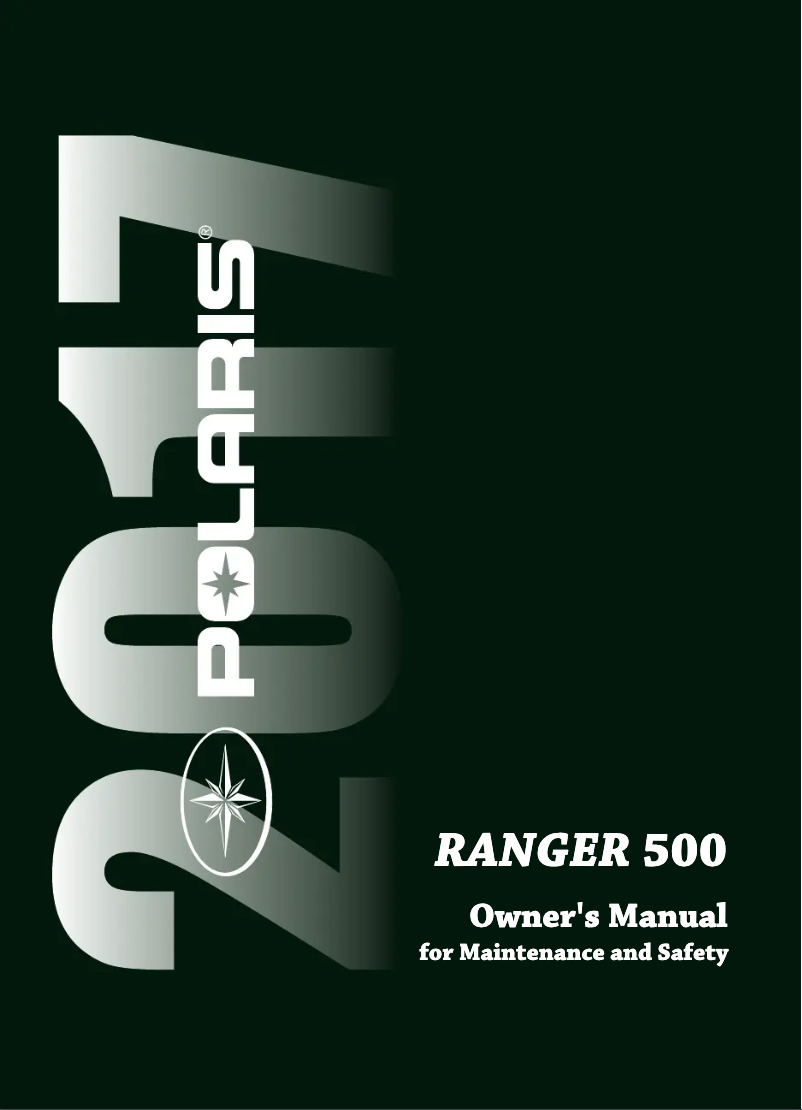 Page 1 de la notice Manuel utilisateur Polaris Ranger 500 (2017)