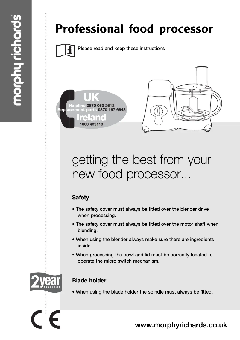 Página 1 del manual Manual de usuario Morphy Richards 48490