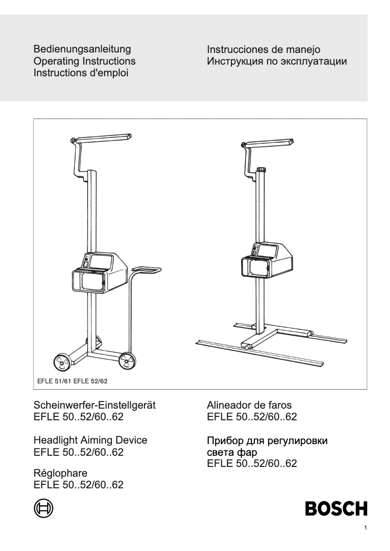 Page 1 of the manual User Manual Bosch EFLE60