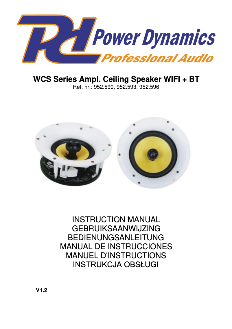 Page 1 de la notice Manuel utilisateur Power Dynamics WCS50