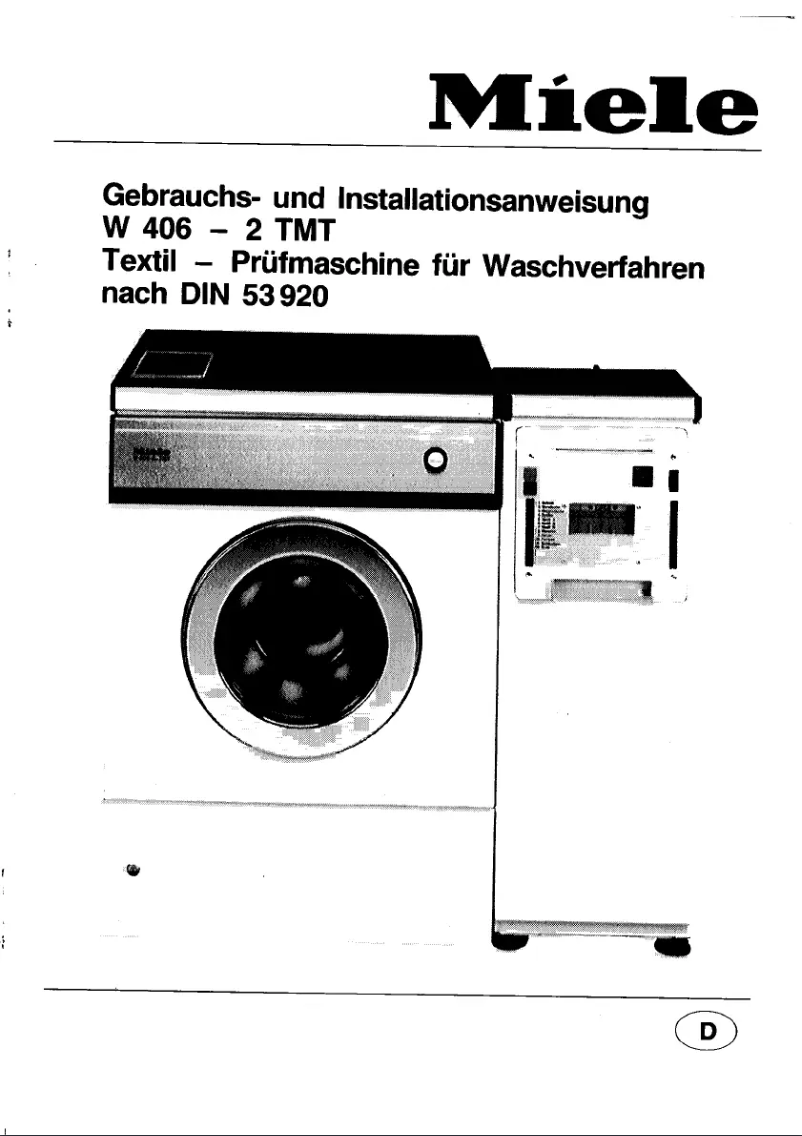 Página 1 del manual Manual de usuario Miele W 406