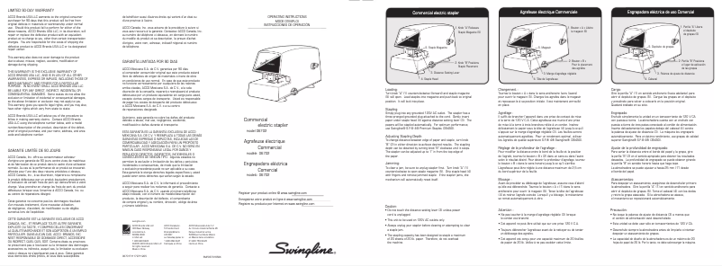 Page 1 de la notice Manuel utilisateur Swingline S7006701