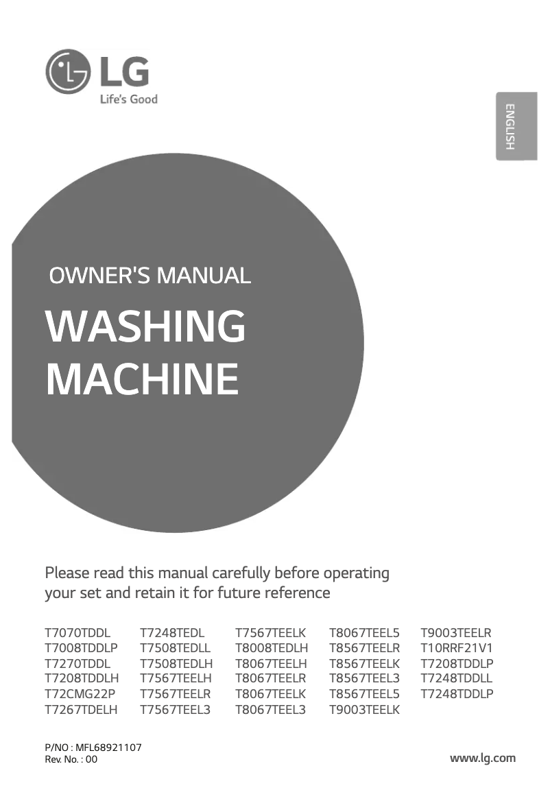 Page 1 de la notice Manuel utilisateur LG T7248TDDLP