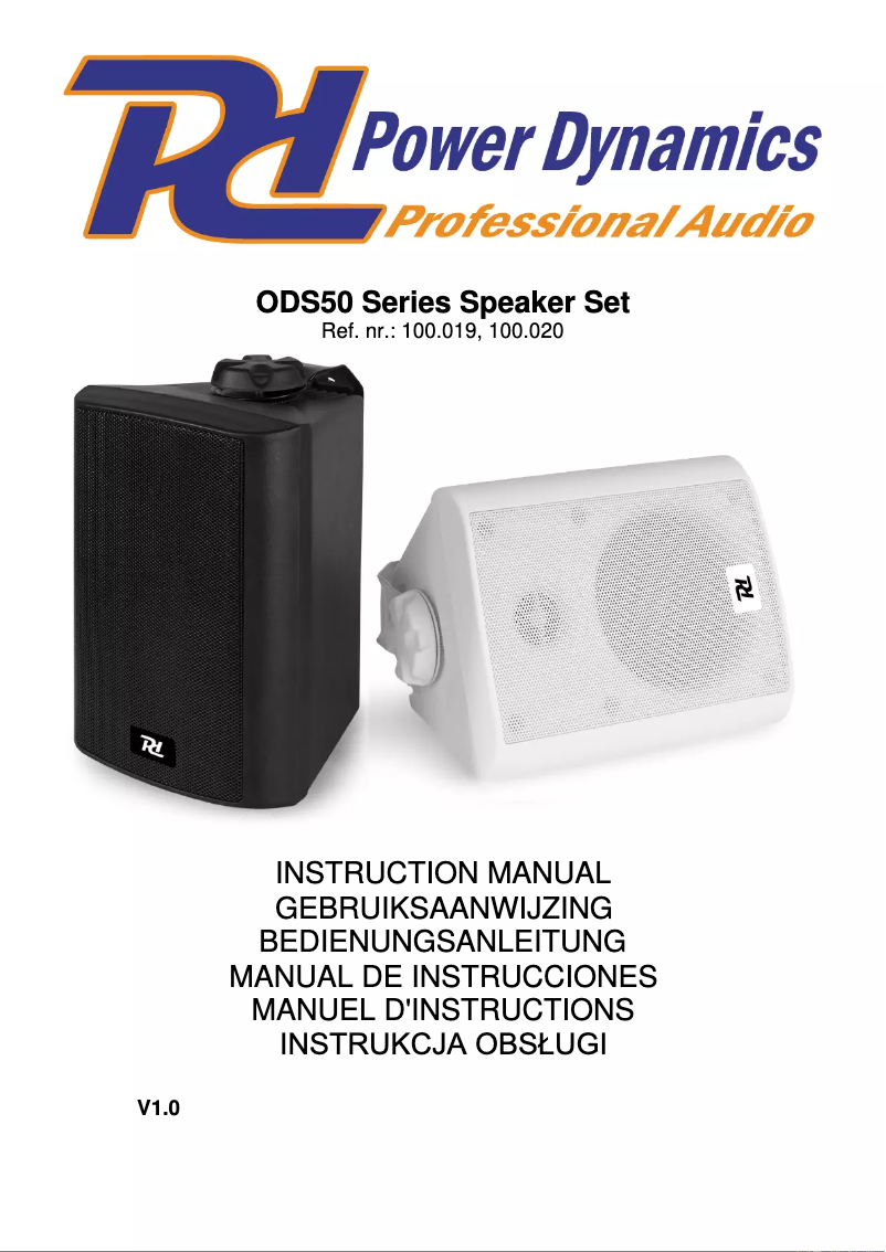 Page 1 de la notice Manuel utilisateur Power Dynamics ODS50B