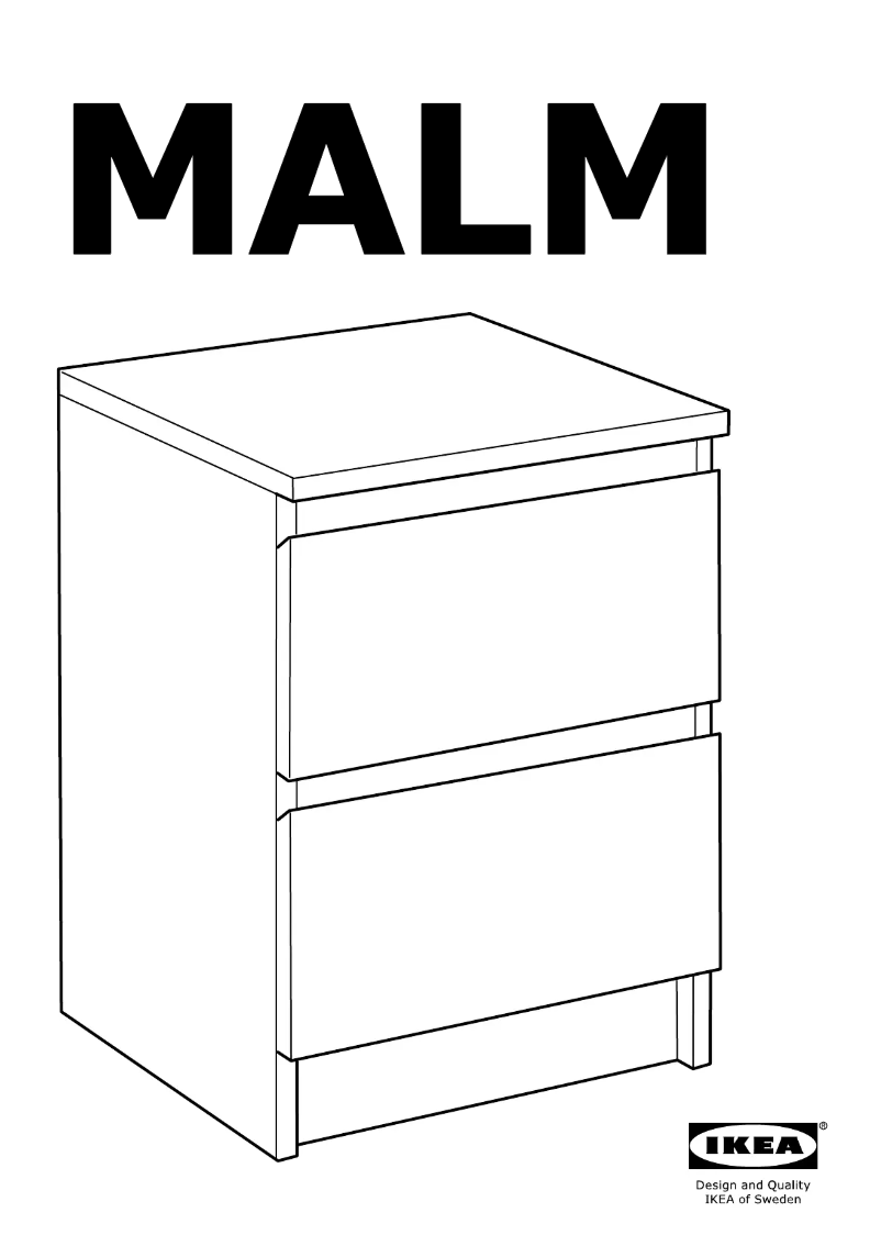Page 1 de la notice Manuel utilisateur Ikea MALM 001.033.43